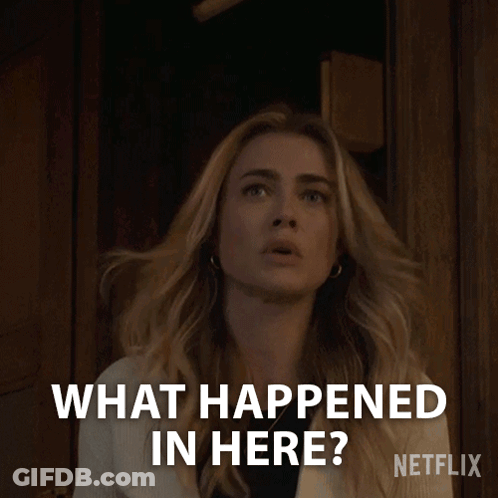 A Woman Says What Happened In Here In A Netflix Ad GIF