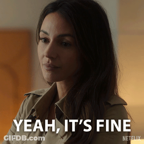 A Woman Says Yeah It 'S Fine On A Netflix Ad GIF