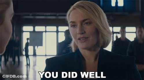 A Woman Says " You Did Well " While Looking At Another Woman GIF