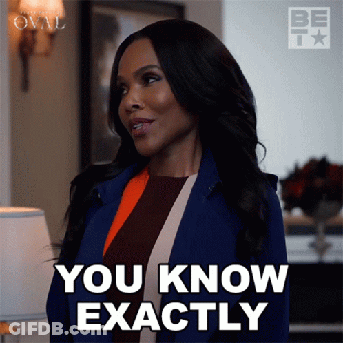 A Woman Says You Know Exactly In A Room GIF