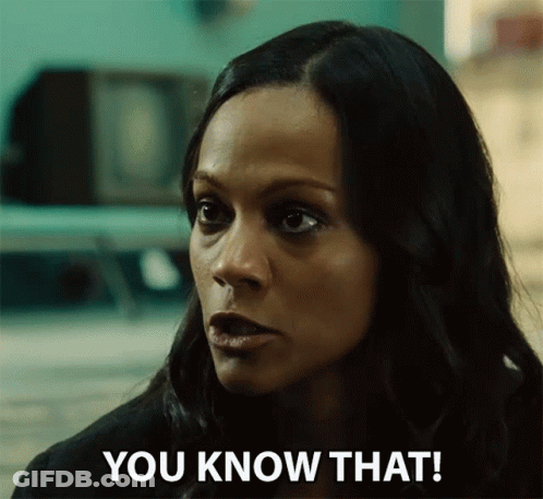 A Woman Says " You Know That " In Front Of Her GIF