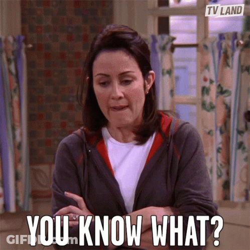 A Woman Says " You Know What " In Front Of A Tv Land Logo GIF