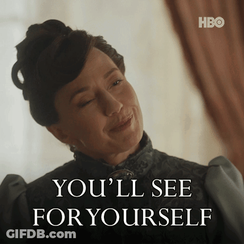 A Woman Says You 'Ll See For Yourself With A Hbo Logo Behind Her GIF