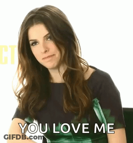 A Woman Says " You Love Me " In A Green Shirt GIF