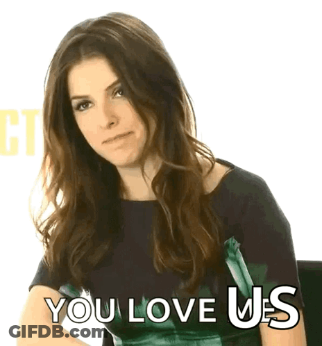 A Woman Says " You Love Us " In Front Of Her GIF