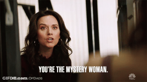 A Woman Says " You 'Re The Mystery Woman " In A Council Of Dads Ad GIF