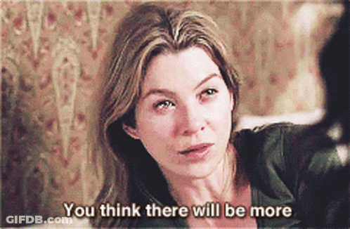 A Woman Says " You Think There Will Be More " In Front Of A Wall GIF