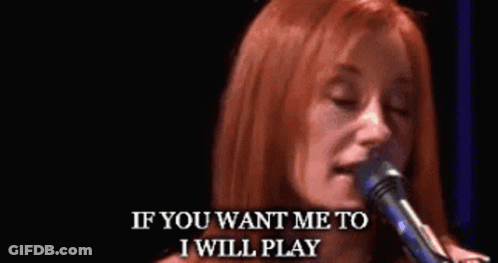 Woman Singing Into Microphone With If You Want Me GIF