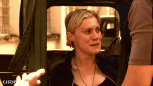 Woman Sitting In Car Talking To Someone GIF