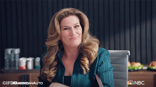Woman Sitting In Chair NBC Logo GIF