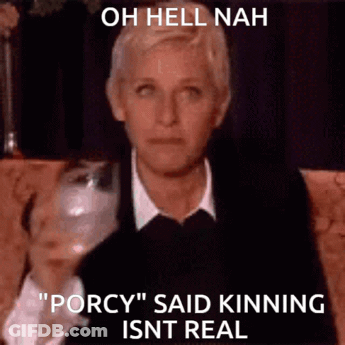 A Woman Sitting On A Couch With A Caption That Says " Oh Hell Nah " GIF