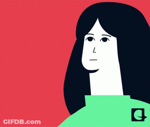 A Woman Stands In Front Of A Circle That Says V = 4M.r3 On It GIF