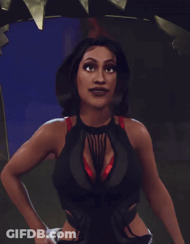 A Woman Stands In Front Of A Sign That Says W GIF