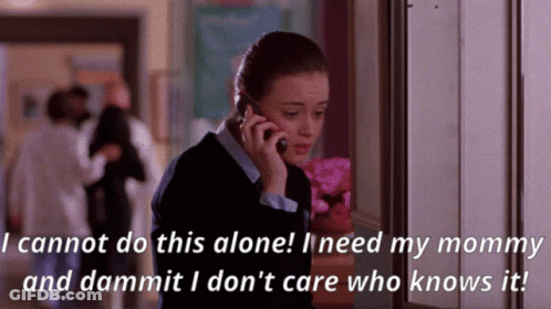 A Woman Talking On A Cell Phone With The Caption " I Cannot Do This Alone ! GIF