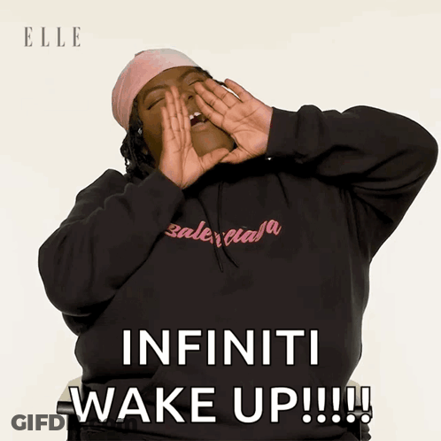 A Woman Wearing A Balenciaga Hoodie Is Yawning GIF