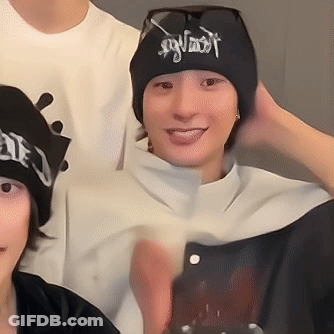 Woman Wearing Black Beanie With Style Text GIF