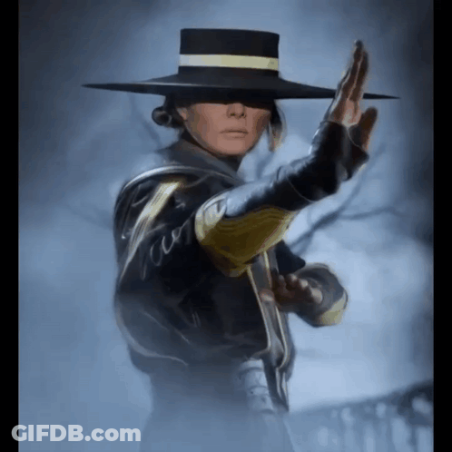 A Woman Wearing A Black Hat With A Yellow Stripe On The Brim GIF