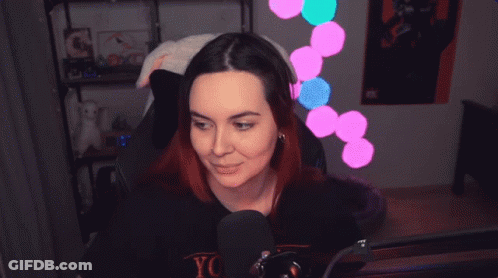 A Woman Wearing A Black Shirt That Says Yo GIF