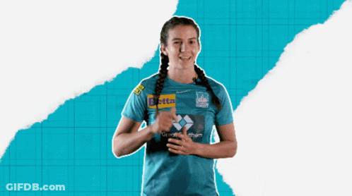 A Woman Wearing A Blue Shirt That Says Great Southern Giving A Thumbs Up GIF