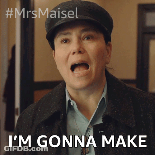 A Woman Wearing A Hat And A Jacket Says I 'M Gonna Make GIF