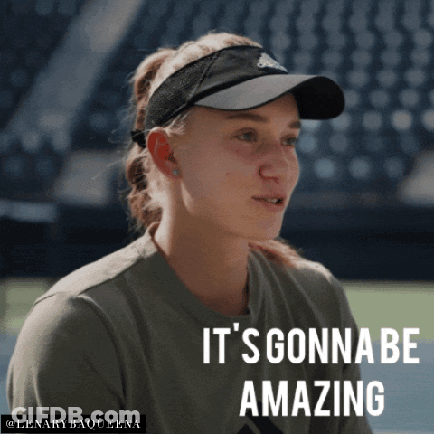 A Woman Wearing A Hat Says It 'S Gonna Be Amazing In White Letters GIF