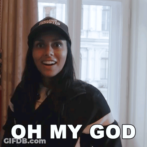 A Woman Wearing A Hat That Says Challenge Accepted GIF