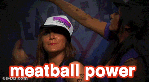 A Woman Wearing A Hat That Says " Shore Store " On It GIF