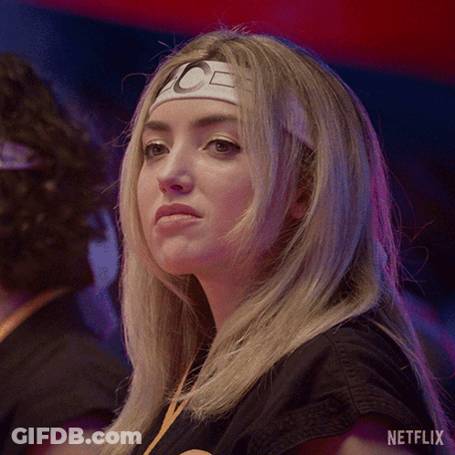 A Woman Wearing A Headband With The Letter C On It Is Featured On Netflix GIF
