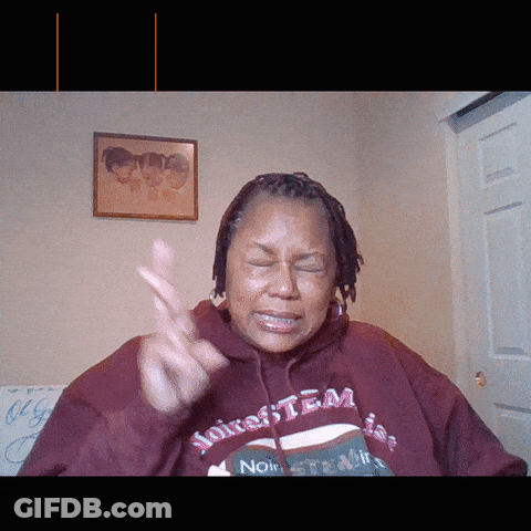 A Woman Wearing A Hoodie That Says " Noirestem " On It GIF