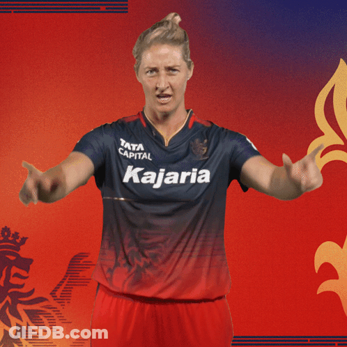 A Woman Wearing A Jersey That Says Raja La On It GIF