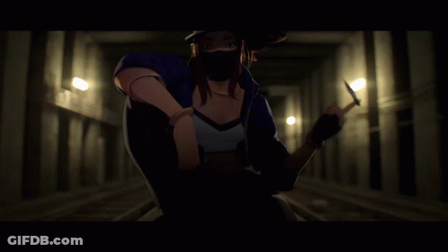 A Woman Wearing A Mask And A Hat That Says Lsk GIF