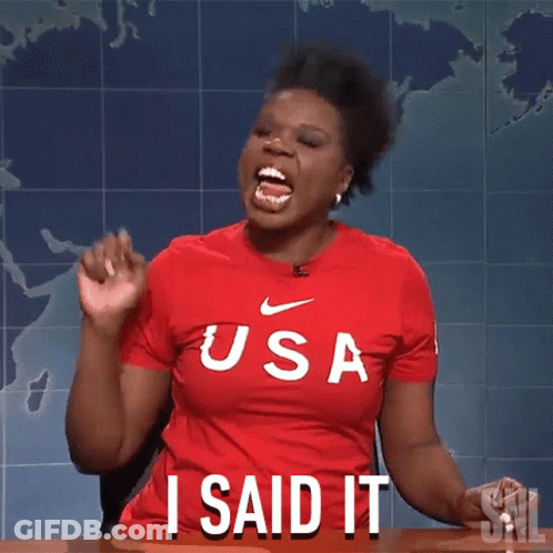 A Woman Wearing A Red Shirt That Says Usa I Said It GIF