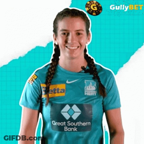 A Woman Wearing A Shirt That Says Great Southern Bank On It GIF