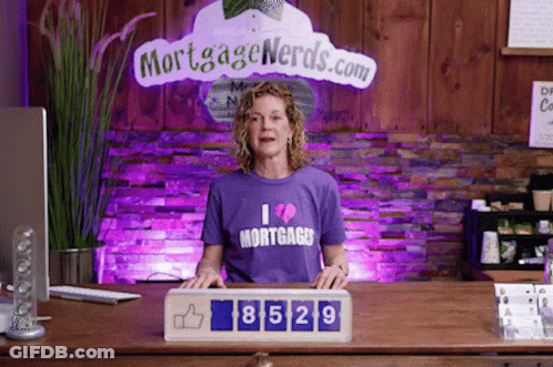 Woman Wearing I Love Mortgage Shirt GIF