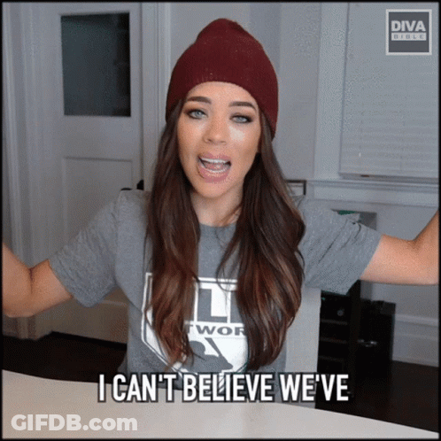 A Woman Wearing A T-Shirt That Says I Can 'T Believe We 'Ve On It GIF