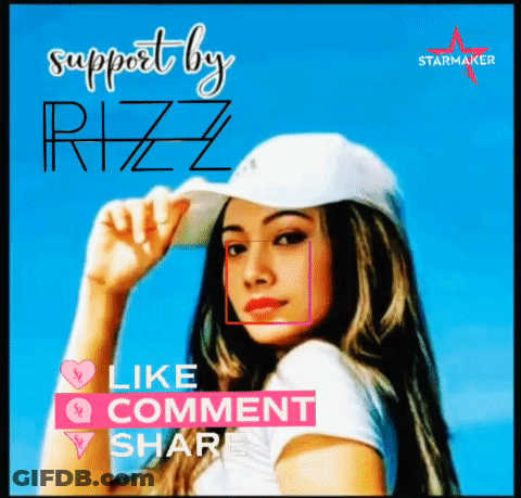 A Woman Wearing A White Hat With The Words Support By Rizz Like Comment Share Below Her GIF