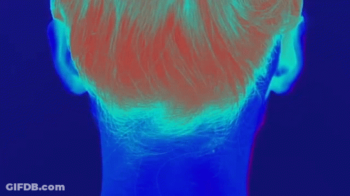 A Woman Wearing A White Headband On Her Neck GIF