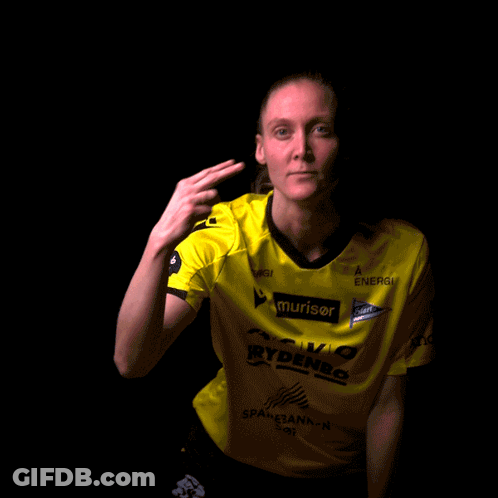 A Woman Wearing A Yellow Shirt That Says Muriser GIF