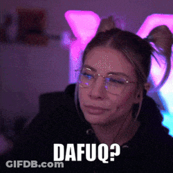A Woman Wearing Glasses And A Black Hoodie Says " Dafuq " GIF