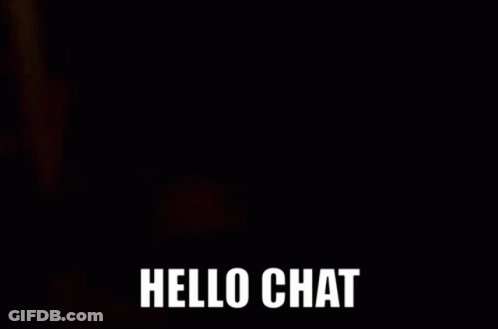A Woman Wearing Glasses And A Hat Says " Hello Chat " GIF