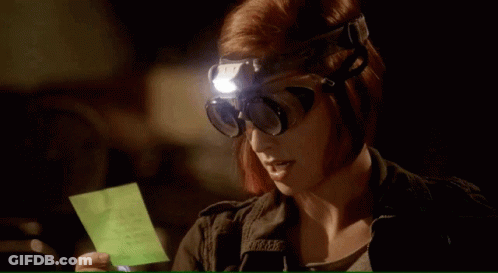 A Woman Wearing Glasses And A Headlamp Says Sounds Kinda Dirty When You Say It Like That GIF
