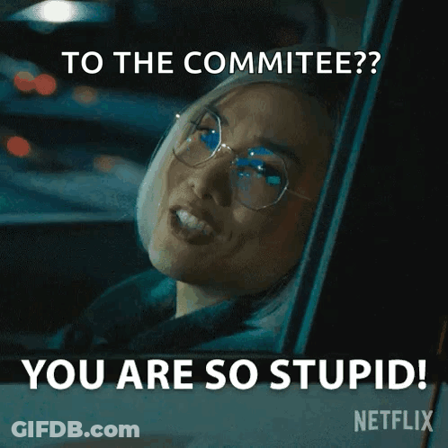 A Woman Wearing Glasses Is Driving A Car And Says To The Committee You Are So Stupid ! GIF