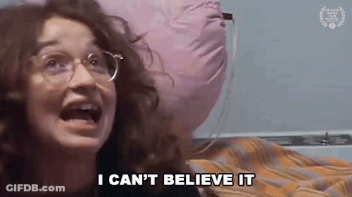 Woman With Glasses Saying I Can't Believe It GIF