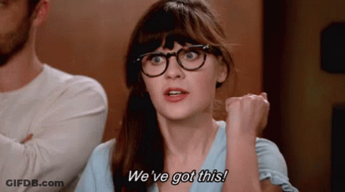 A Woman Wearing Glasses Is Saying `` We 'Ve Got This '' . GIF