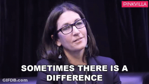 A Woman Wearing Glasses Says Sometimes There Is A Difference . GIF