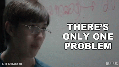 Woman With Glasses Saying There's Only One Problem GIF