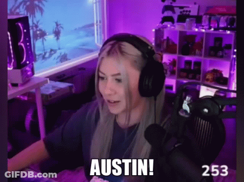Woman With Headphones Speaking Into Microphone Austin GIF