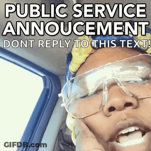 A Woman Wearing Safety Goggles Says " Public Service Announcement " GIF