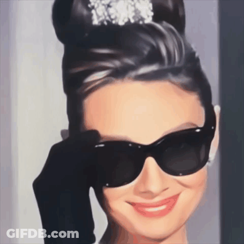 Woman Wearing Sunglasses And Black Glove GIF
