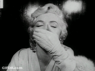 Woman In White Gloves Covering Mouth GIF